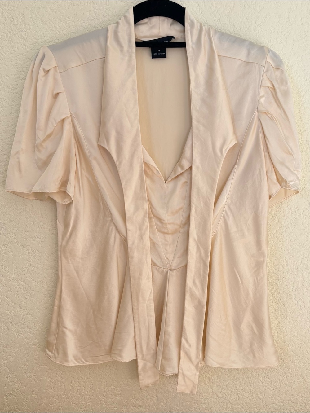Moda International Cream Silk Top